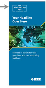 trifold template a blue