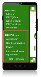 IEEE legal links on responsive site screen