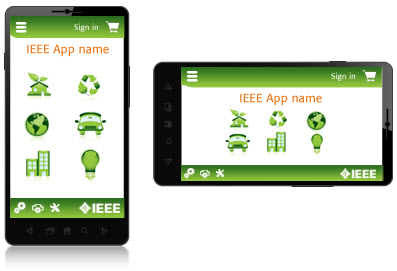 IEEE mobile app portrait and landscape