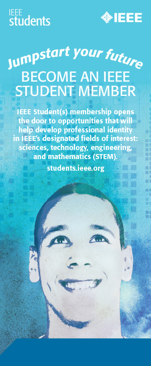 IEEE Students Pull Up Banner - Blue