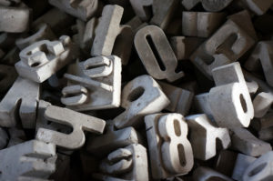 image of typeface letters