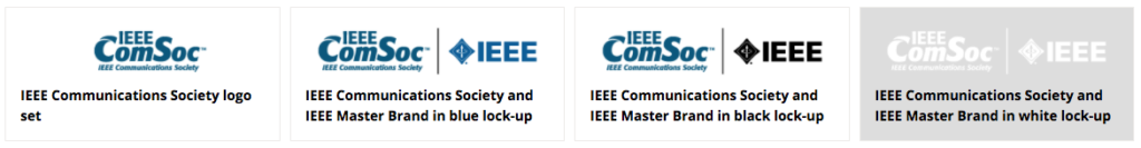 image showing sample IEEE Society logo and IEEE Master Brand lock-up images 