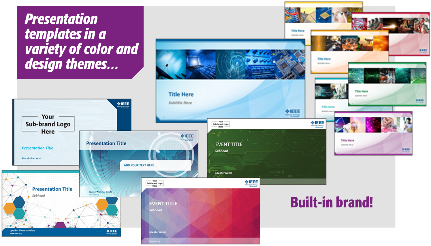 image showing various PowerPoint templates