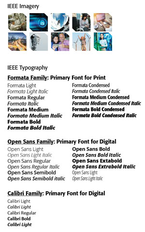 IEEE Imagery, and Typography graphic from Brand Identity Guidelines.