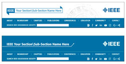 Example of IEEE Sections website header banners.