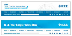 Example of IEEE Technical Chapters website header banners.
