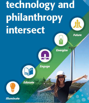 "Where technology and philanthropy intersect" IEEE Foundation banner.