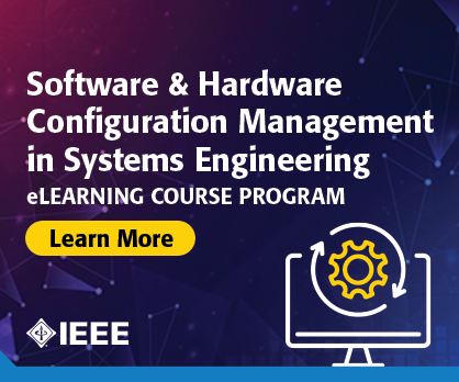 "Software & Hardware Configuration Management in Systems Engineering" eLearning course website banner.